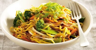 VEGETABLE NOODLES WITH DRUMSTICK OR EGG